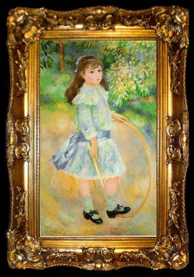 framed  Pierre-Auguste Renoir Girl With a Hoop,, ta009-2